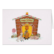 Happy Holidays From Moose and Friends Card