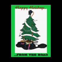 Happy Holidays..from the road postcard