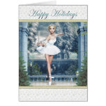 Happy Holidays Frost Princess Ballerina Card