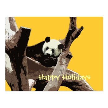 Happy Holidays giant panda postcard Postcards