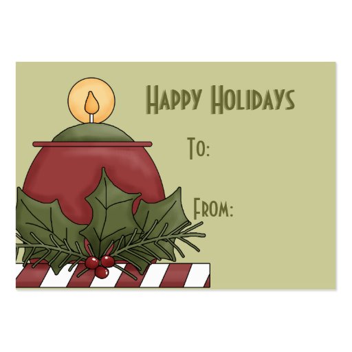 Happy Holidays Gift Tags Business Card Template Zazzle