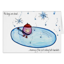 Happy Holidays Grape Skating Card 2009 cards