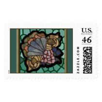 Happy Holidays Green Glass Stamp