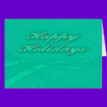 Happy Holidays Green on Green Holiday Design cards