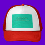 Happy Holidays Green on Green Holiday Design hats