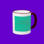 Happy Holidays Green on Green Holiday Design mugs
