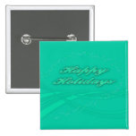 Happy Holidays Green on Green Holiday Design buttons