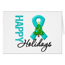 Happy Holidays Gynecologic Cancer Awareness Card