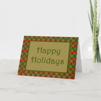 Happy Holidays Holiday Squares Card card