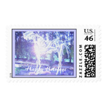 Happy Holidays Horse Statue postage by Spiritoftheraven Happy Holidays Horse Statue postage