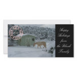 Happy Holidays Horse w Barn Picture Card
