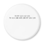 Happy Holidays in ASCII Refrigerator Magnet
