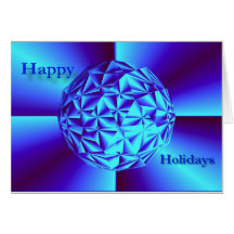Happy Holidays In Blue Cards