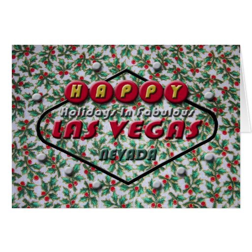 HAPPY HOLIDAYS IN FABULOUS LAS VEGAS CARD Zazzle
