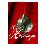 Happy Holidays in red Cards