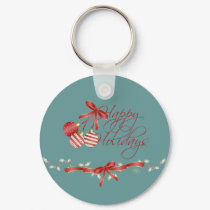 Happy Holidays keychains