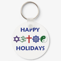 HAPPY HOLIDAYS Keychain by samappleby HAPPY HOLIDAYS Keychain