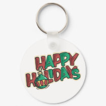 Happy Holidays keychains