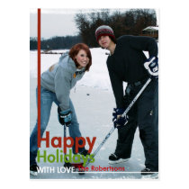 Happy Holidays Large Photo Card postcards