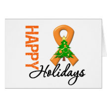 Happy Holidays Leukemia Awareness Greeting Card