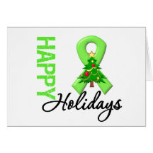 Happy Holidays Lymphoma Awareness Card