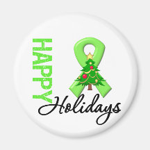 Happy Holidays Lymphoma Awareness Refrigerator Magnet