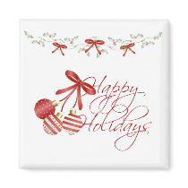 Happy Holidays magnets