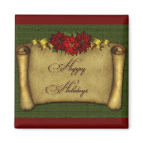 Happy Holidays magnets