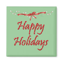 Happy Holidays magnets