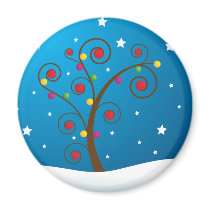Happy Holidays magnets