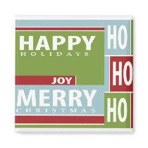 Happy Holidays magnets