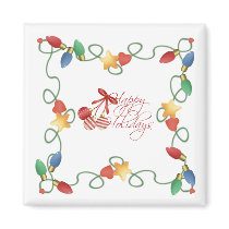 Happy Holidays magnets