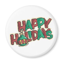 Happy Holidays magnets by alternateworlds Happy Holidays magnets
