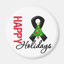 Happy Holidays Melanoma Awareness Refrigerator Magnets