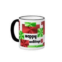 Happy Holidays mugs