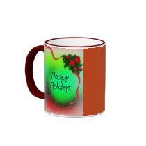 Happy Holidays mugs