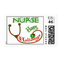 HAPPY HOLIDAYS NURSE CHRISTMAS STETHO postage by gailg1957 HAPPY HOLIDAYS NURSE CHRISTMAS STETHO postage
