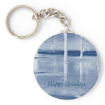 Happy Holidays on Ice Keychain