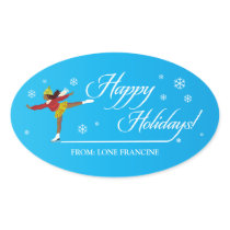 Happy Holidays on Ice Sticker
