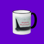 Happy Holidays: Orca Whale Happy Holidays San Juan mugs