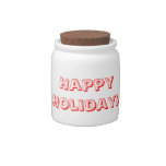 Happy Holidays Ornament Candy Jars candy jars