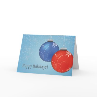 Happy Holidays Ornament Card by BPDesigns