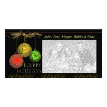 Happy Holidays Ornament Photo Card