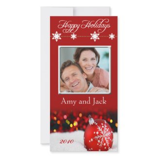 Happy Holidays Ornament Photo Card photocard