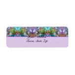 Happy Holidays Pastel Glass Ornaments Custom Return Address Labels