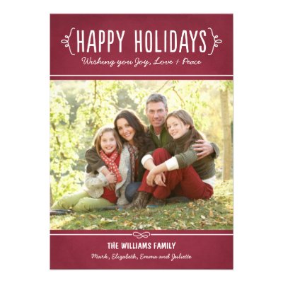 Happy Holidays Photo Card | Joy Love Peace Wishes