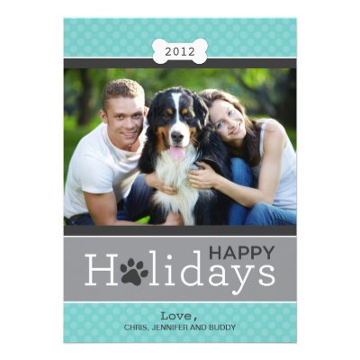 Happy Holidays Photo Card | Puppy Dog Theme