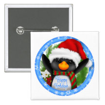 Happy Holidays Pinback Buttons