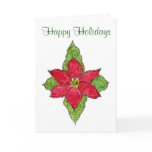 Happy Holidays Poinsettia cards