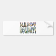 Happy Holidays Polar Bears Bumper Stickers